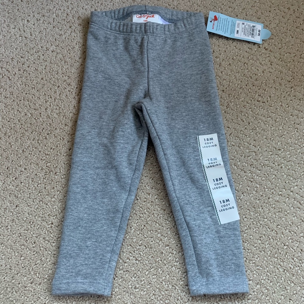 Cat & Jack Girl Fleece Lined Legging NWT 18m